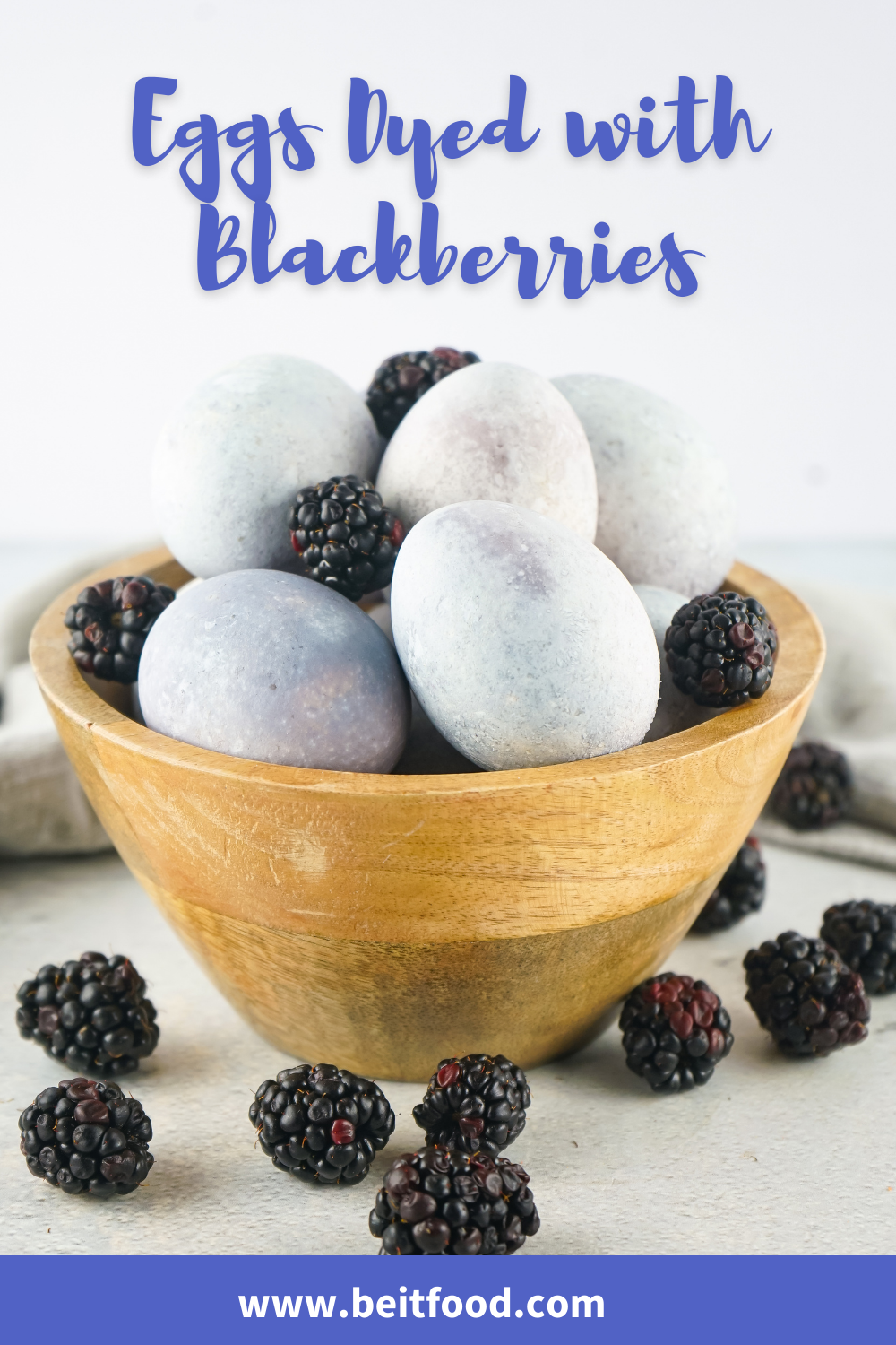 Eggs Dyed With Blackberries