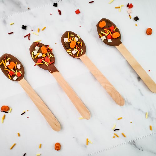 Pumpkin Sprinkles Chocolate spoons